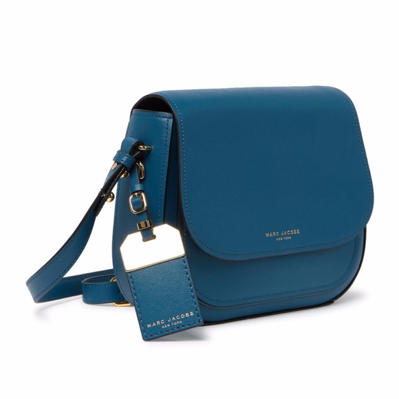 NWT $295 Marc Jacobs Mini Rider Leather Crossbody Bag in Dark Teal! - Picture 2 of 12